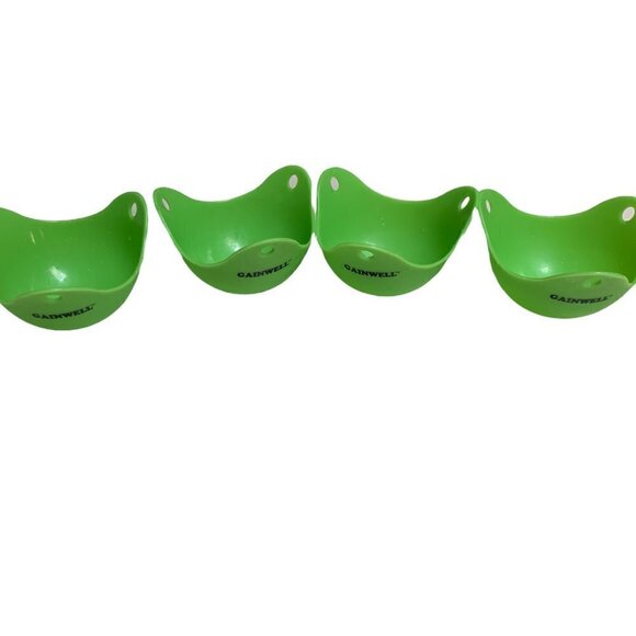 Set of 4 Stovetop Silicone Egg Poacher Molds/Cups by Gainwell #28B - Picture 2 of 9